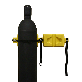 单气瓶固定板VG-OR18黄色 塑料气体钢瓶固定座 尼龙束紧带